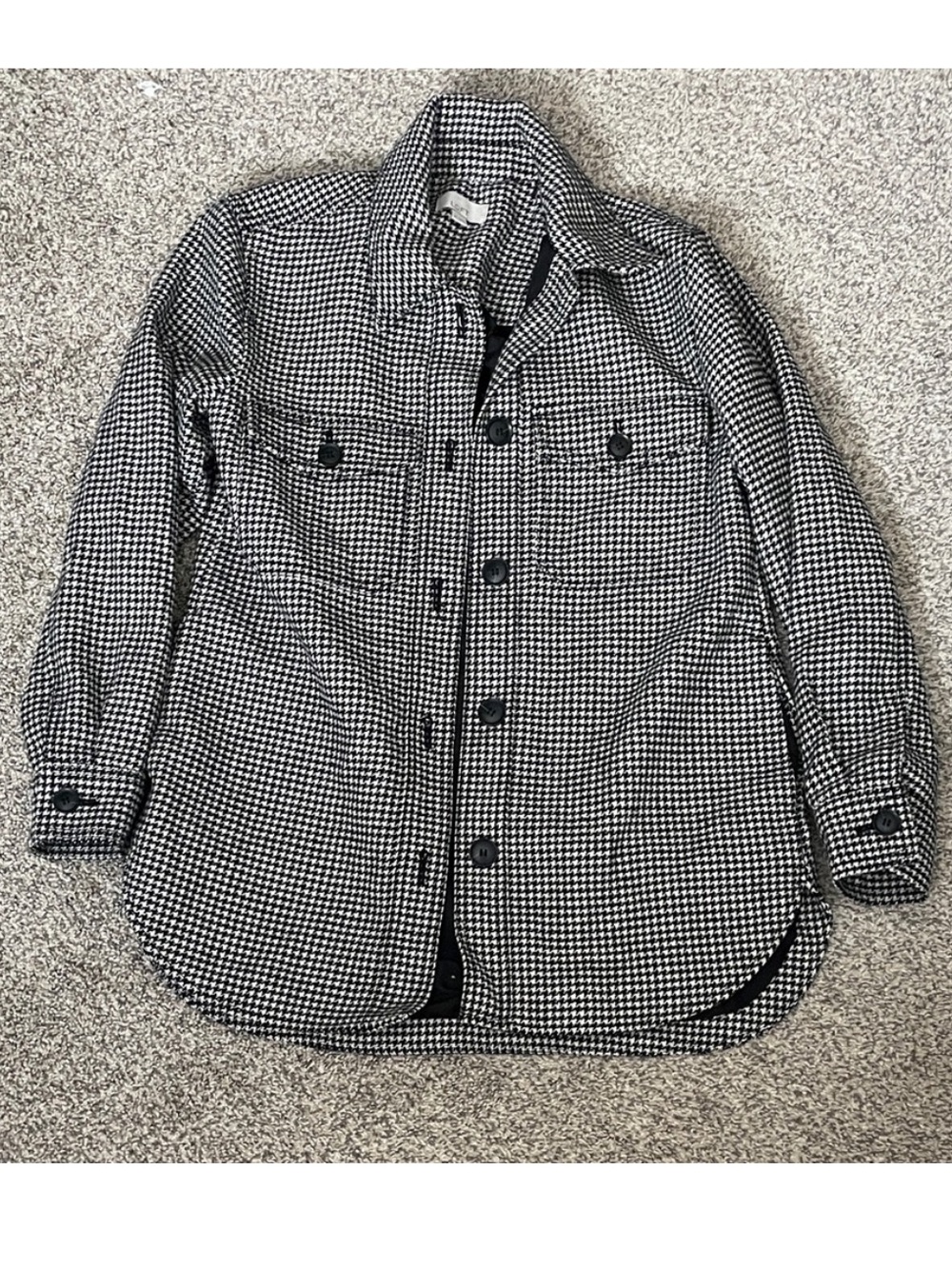 LOFT houndstooth shacket